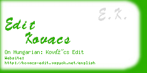 edit kovacs business card